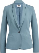 WE Fashion Dames tricot getailleerde stretch blazer