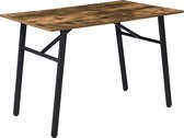 Eettafel Flatanger 110x74,5x70 cm houtkleurig donker en zwart