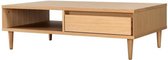 Salontafel 1 lade - Eiken fineer - L 110 x D 70 x H 35 cm - OBOIS