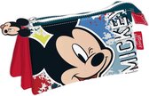 Disney Trousse Mickey Mouse 21 X 3,5 X 11 Cm Polyester Rouge