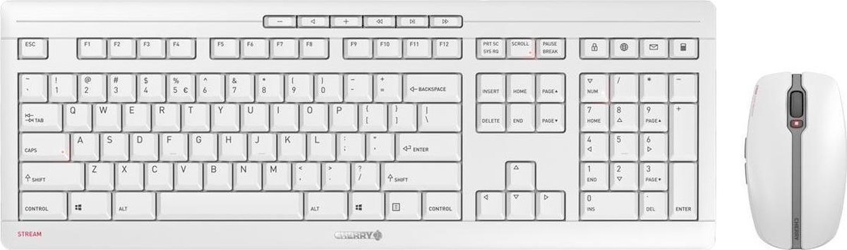 CHERRY Stream Desktop toetsenbord RF Draadloos QWERTY Amerikaans Engels Grijs