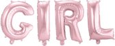 ballonnenset Girl 36 cm folie roze 4-delig