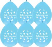 ballonnen babyshower jongen blauw 30 cm 6 stuks