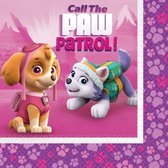 servetten Paw Patrol 33 cm 20 stuks roze