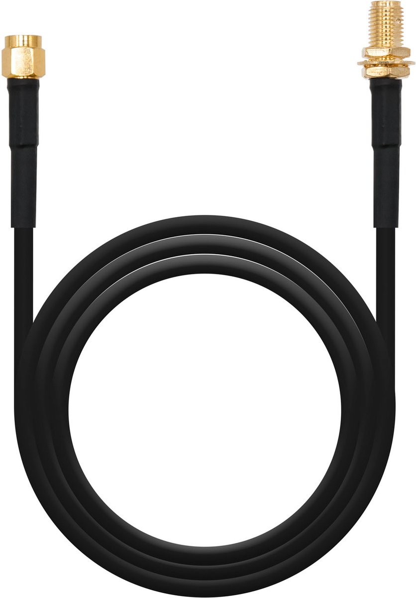 Nanocable 10.26.2004 coax-kabel 4 m SMA Zwart