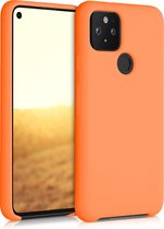 kwmobile telefoonhoesje voor Google Pixel 5 - Hoesje met siliconen coating - Smartphone case in fruitig oranje