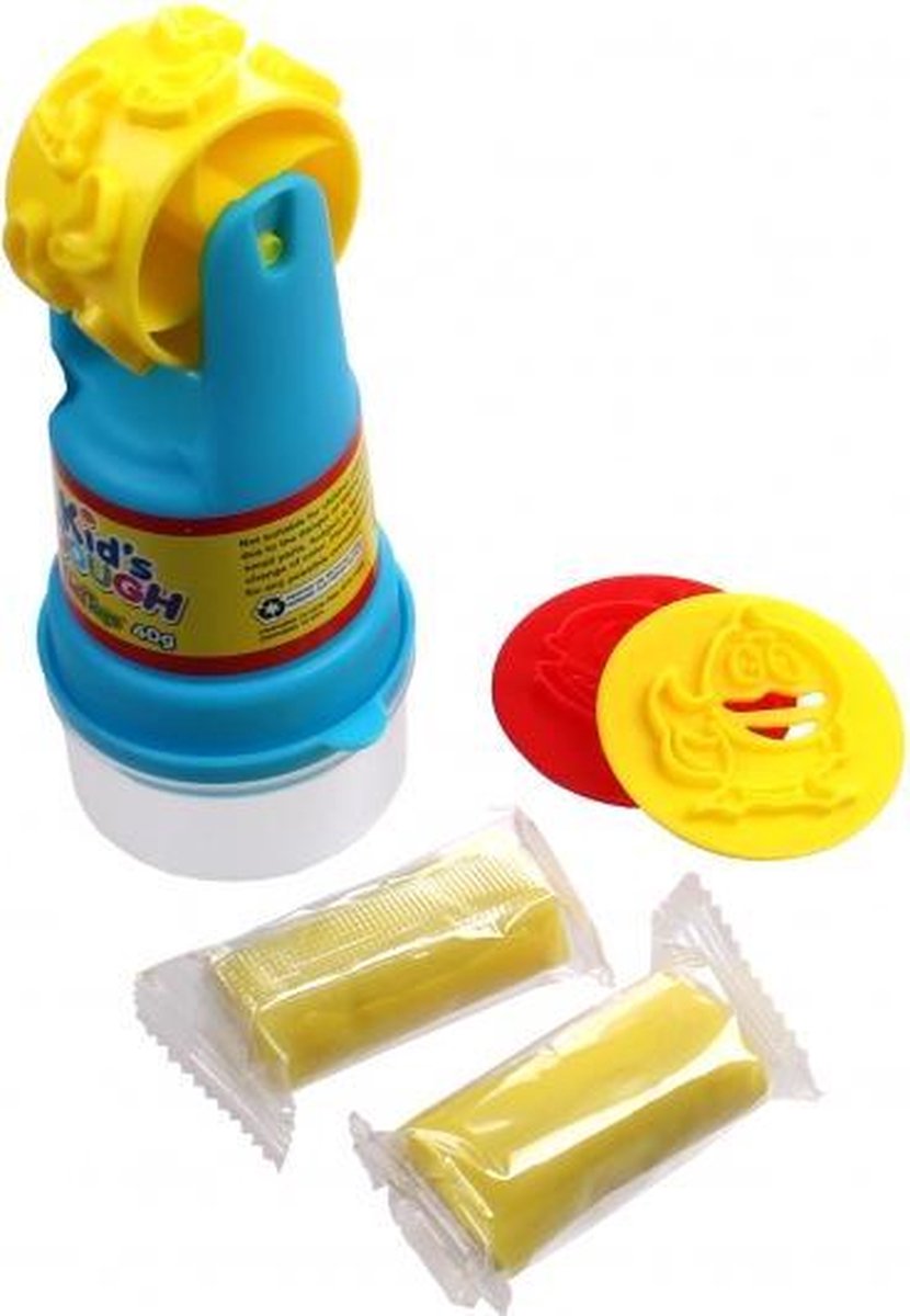 Afbeelding van product LG-Imports  Kid's Dough stamp 'n' roller 5-delige kleiset geel