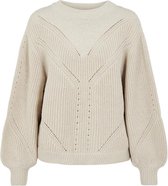 Object Trui Objhalsey Knit Pullover 116 23036274 Silver Gray Dames Maat - S