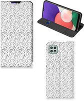 Telefoon Hoesje Geschikt voor Samsung Galaxy A22 5G Flipcase Stripes Dots