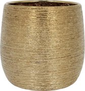 WLPlants Luxe Bloempot Silvester Ø12 - Goud - Hoogte 12 cm - Keramische sierpot met hoogwaardige afwerking - Geschikt als plantenpot - Binnen en buiten te gebruiken