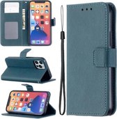Longan Textuur Horizontale Flip PU Leren Case met Houder & Kaartsleuven & Portemonnee & Fotolijst Voor iPhone 13 Pro (Groen)