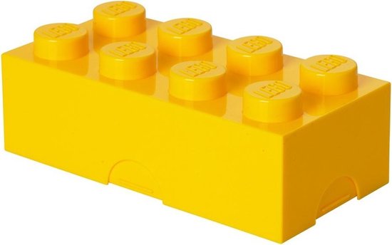 Boîte à Pain / Snack LEGO - Classic Brick 8 - Jaune - 95 ML - 20x10x7.3cm - Plastique