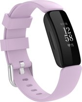 By Qubix Geschikt voor Fitbit Inspire 2 & Ace 3 - Sportbandje met gesp - Maat: Small - Lichtpaars Smartwatchbandje bandje Armband Polsband Strap Band