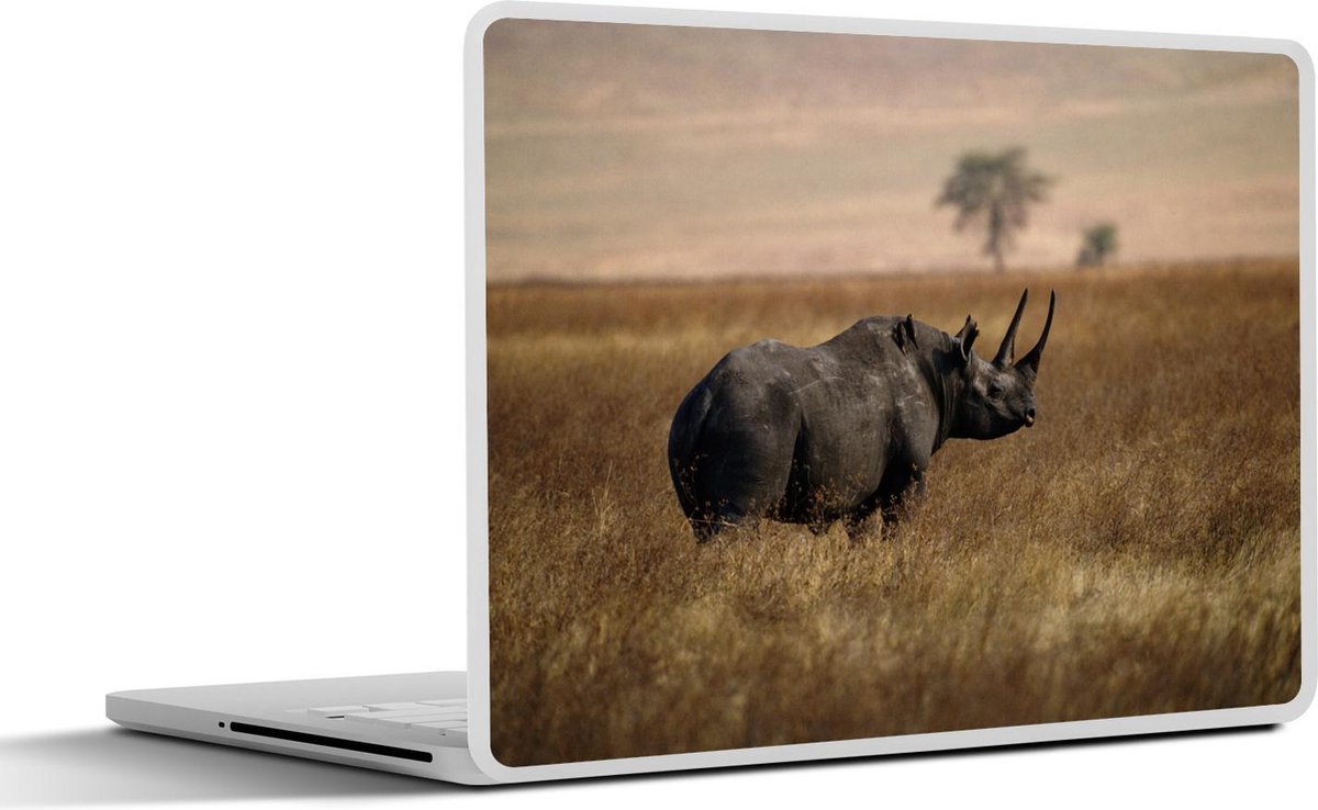 Afbeelding van product SleevesAndCases  Laptop sticker - 12.3 inch - Neushoorn - Afrika - Natuur