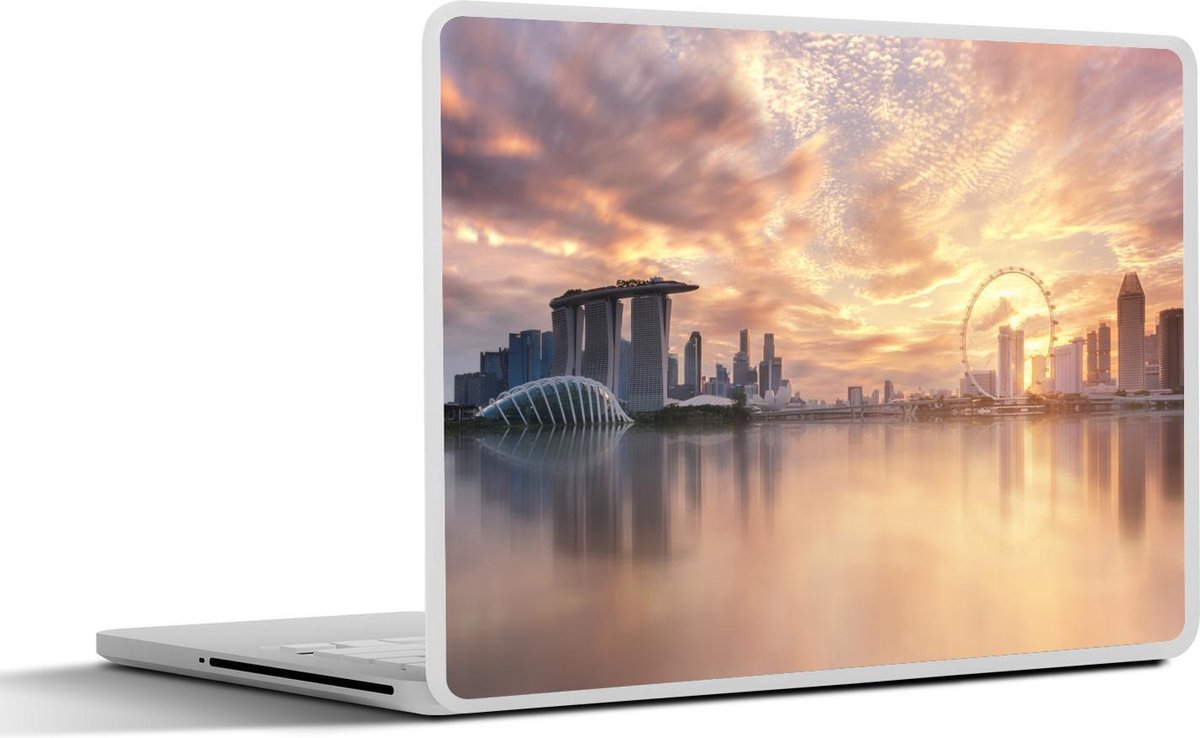 Afbeelding van product SleevesAndCases  Laptop sticker - 10.1 inch - Skyline - Lucht - Singapore