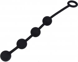EXCITE Medium Silicone Anal Beads - Black