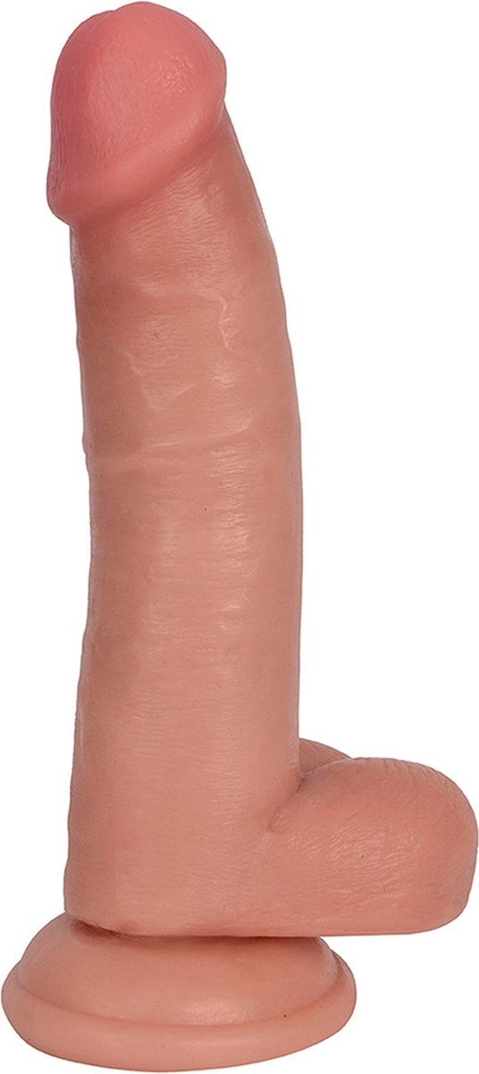 Goedkoopste 8 Inch Dong with Balls - Beige