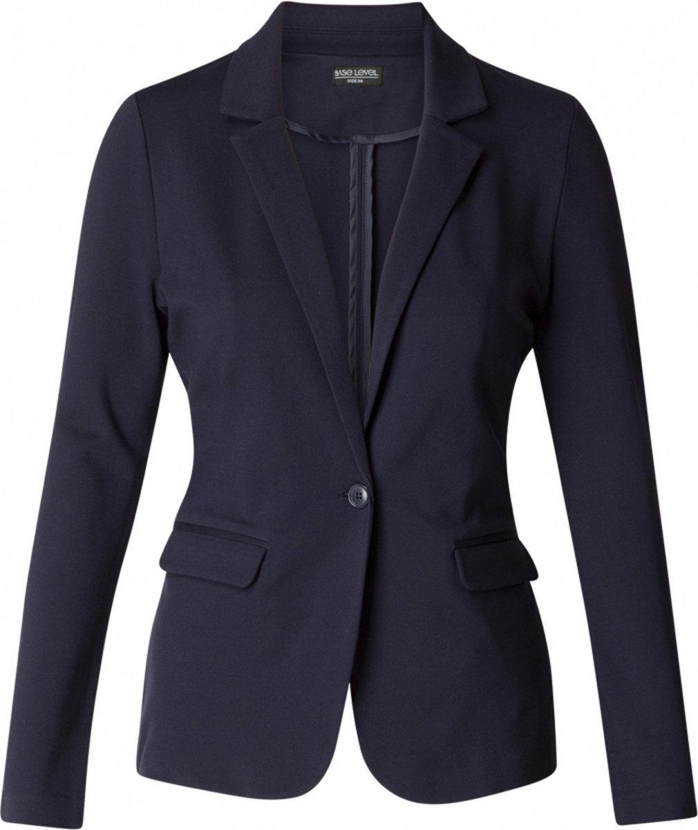 BASE LEVEL CURVY Aya Blazer - Dark Blue - maat 5(58/60)