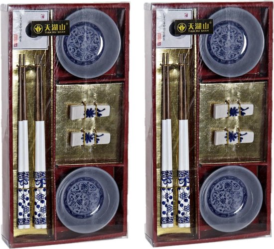 Melamine sushi servies/serveerset voor 4 personen 6delig Sushi