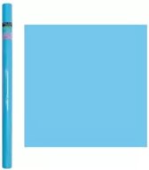 2x Rouleaux de papier cadeau / papier de couverture 200 x 70 cm - bleu pastel - papier de couverture pour livres scolaires / couvertures de livres