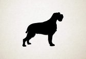 Griffon Korthals - Wirehaired Pointing Griffon - Silhouette hond - M - 60x71cm - Zwart - wanddecoratie