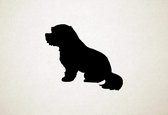 Westiepoo - Silhouette hond - S - 45x52cm - Zwart - wanddecoratie