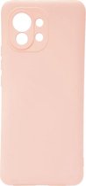 Shop4 - Xiaomi Mi 11 Hoesje - Zachte Back Case Mat Licht Roze