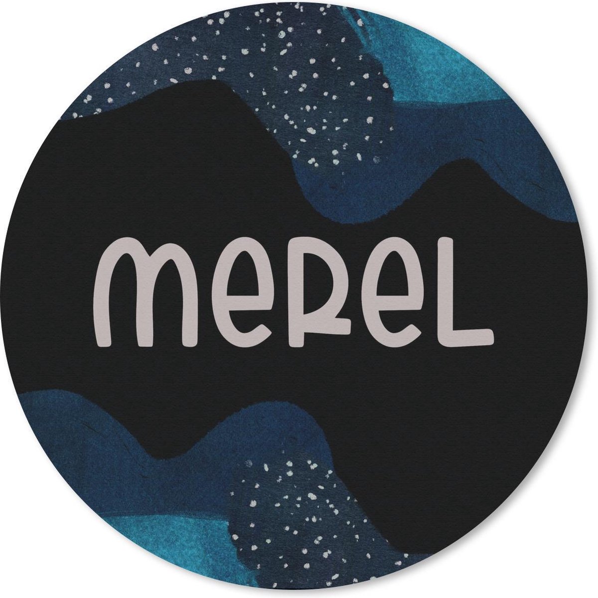Muismat rond 50x50 cm - Mousepad Merel - Pastel - Meisje - Ronde muismatten