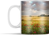 Mok - Bloemen aan het tarweveld - 350 ml - Beker