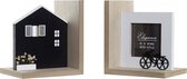 Bokstöd DKD Home Decor Hout (2 pcs) (15 x 12 x 17 cm)