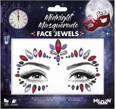 Moon Creations - Moon Terror Midnight Masquerade Face Jewel Diamond Sticker - Paars/Rood