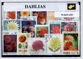 Dahlia's  – Luxe postzegel pakket (A6 formaat) : collectie van verschillende postzegels van dahlia's – kan als ansichtkaart in een A6 envelop - authentiek cadeau - kado - geschenk