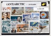 Antarctica – Luxe postzegel pakket (A6 formaat) : collectie van 25 verschillende postzegels van Antarctica – kan als ansichtkaart in een A6 envelop - authentiek cadeau - kado - geschenk - kaart - zuidpool - ijs - ijsberen - natuur - sneeuw