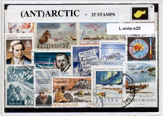Afbeelding van het spel Antarctica – Luxe postzegel pakket (A6 formaat) : collectie van 25 verschillende postzegels van Antarctica – kan als ansichtkaart in een A6 envelop - authentiek cadeau - kado - geschenk - kaart - zuidpool - ijs - ijsberen - natuur - sneeuw
