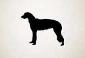Silhouette hond - Scottish Deerhound - Schotse Herdershond - S - 45x57cm - Zwart - wanddecoratie