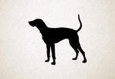 Silhouette hond - Bluetick Coonhound - XS - 25x28cm - Zwart - wanddecoratie