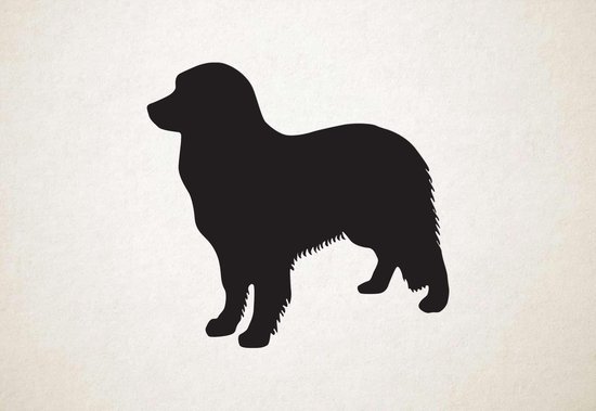 Silhouette hond - Nova Scotia Duck-tolling Retriever - L - 75x80cm - Zwart - wanddecoratie