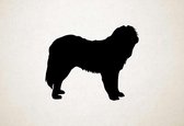 Silhouette hond - Caucasian Shepherd Dog - Kaukasische herdershond - M - 60x74cm - Zwart - wanddecoratie