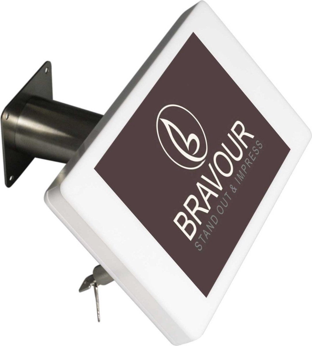 iPad wandhouder Fino voor iPad 10.2 & 10.5 – wit/RVS