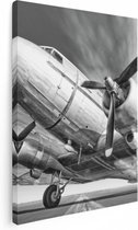 Artaza - Peinture sur toile - Vieil avion sur la piste - 30 x 40 - Klein - Photo sur toile - Impression sur toile