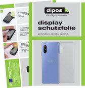 dipos I 6x Beschermfolie mat compatibel met Sony Xperia 10 III Achterkant Folie screen-protector (expres kleiner dan het glas omdat het gebogen is)