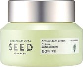 The Face Shop Green Natural Seed Advanced Antioxidant Cream - Vermindert Acne - Aftersun - Popular Korean Beauty - Tocopherol - 50 ml Nacht Dag Creme - Used for Tired, Sagging, Stressed, Sun 