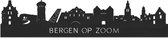 Skyline Bergen op Zoom Zwart hout - 80 cm - Woondecoratie - Wanddecoratie - Meer steden beschikbaar - Woonkamer idee - City Art - Steden kunst - Cadeau voor hem - Cadeau voor haar - Jubileum - Trouwerij - WoodWideCities