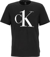 Calvin Klein CK ONE lounge T-shirt - heren lounge T-shirt O-hals - zwart met logo -  Maat: S