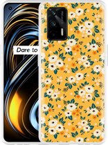 Realme GT Hoesje Vintage Bloemenprint - Designed by Cazy