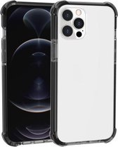 Vierhoekige schokbestendige TPU + acryl beschermhoes voor iPhone 13 Pro Max (zwart)