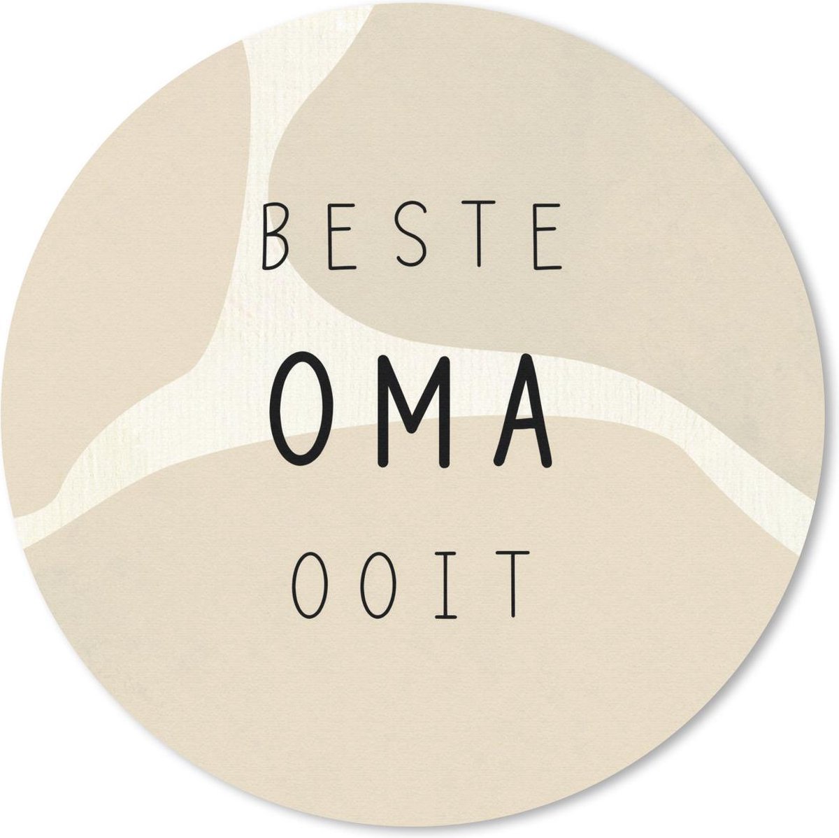 Muismat rond 30x30 cm - Mousepad Beste oma ooit - Quotes - Oma - Spreuken - Ronde muismatten