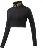 Reebok Rcxpm Crop Mock Dames T-shirt zwart