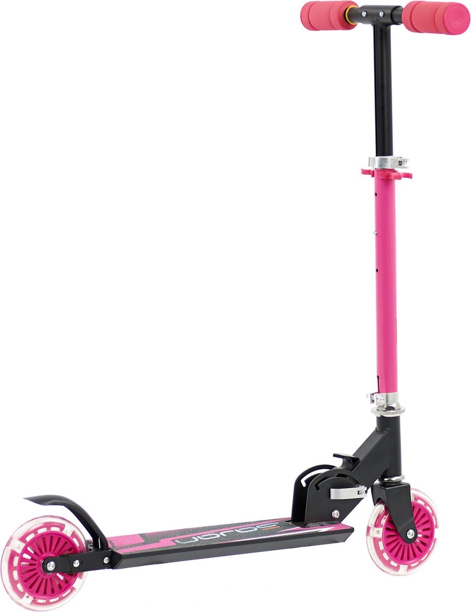 Sajan - Kinderstep - Step - Step met LED Wielen - Aluminium - Autoped - Roze — afbeelding 8