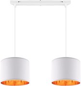 Moderne hanglamp met gouden kap